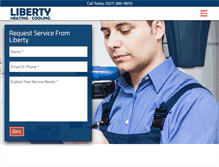 Tablet Screenshot of libertyheatingcooling.com